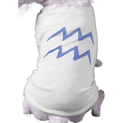 Aquarius. Zodiac Astrology Sign. Blue. Doggie Tee by Graphics_By_Metarla