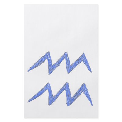 Aquarius. Zodiac Astrology Sign. Blue. Full Color Flyer by Graphics_By_Metarla