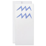 Aquarius. Zodiac Astrology Sign. Blue. Full Colour Rack Card