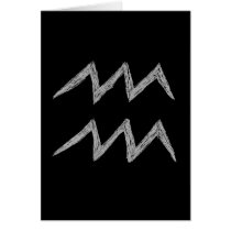 Aquarius. Zodiac Astrology Sign. Greeting Cards