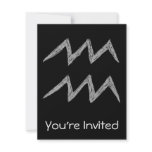 Aquarius. Zodiac Astrology Sign. Custom Announcement
