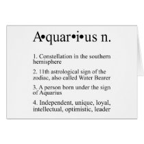 Aquarius Zodiac Definition Cards