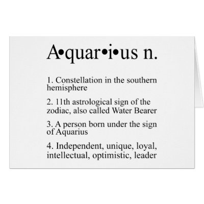 Aquarius Zodiac Definition Cards by angela65