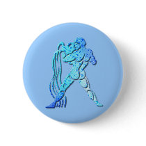 Aquarius Zodiac Round Pin
