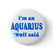 Aquarius Zodiac Sign Pinback Button