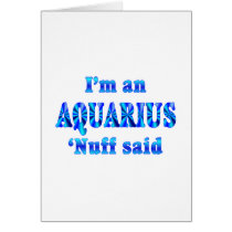 Aquarius Zodiac Sign Card