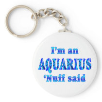 Aquarius Zodiac Sign Key Chain