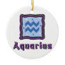 Aquarius Zodiac sign ornament