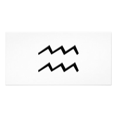 Aquarius - Zodiac Sign Customized Photo Card by oakley56fila