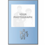 Aquarius Zodiac Silver Blue Photo Frame Cut Outs