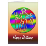 Aquarius Zodiac Star Sign Rainbow Birthday
