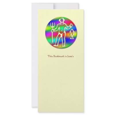 Aquarius Zodiac Star Sign Rainbow Bookmark by zodiac_shop