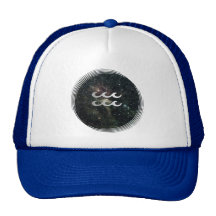 Aquarius Zodiac Star Sign Universe Mesh Hats