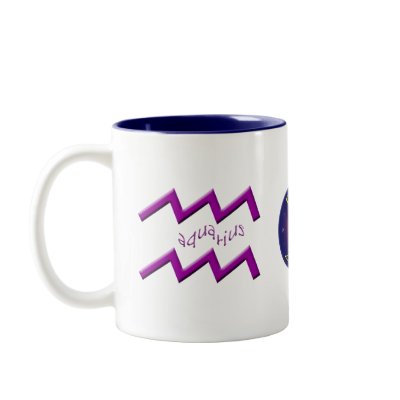Aquarius Zodiac Symbol Mug by PlanetZodiac