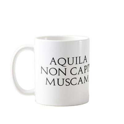 Aquila Non Capit Muscam Coffee Mug by alternateworlds