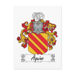 Aquino Family Crest Post Card