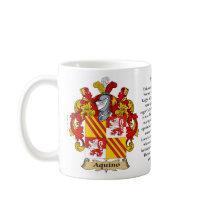 Aquino, the Origin, the Meaning and the Crest Coffee Mugs