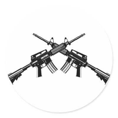 AR-15 ROUND STICKERS by EvilSkull