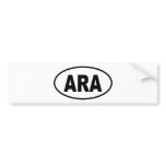 ARA bumper stickers
