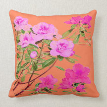 ARA PINK FLOWER GARDEN DESIGNED THROw PILLOW