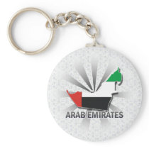 Arab Emirates Flag Map 2.0 Keychain
