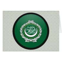 Arab League quality Flag Circle Greeting Card