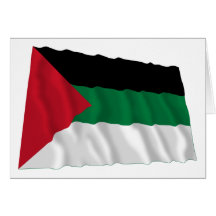 Arab Revolt Waving Flag Greeting Cards