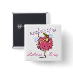 Arabesque Ballerina customizable Sq. Button