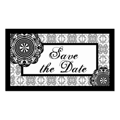 Arabesque Black Lace, save the date mini cards by beeautifulweddings