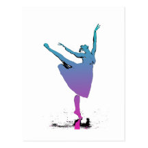 Arabesque Dancer Dances Post Card