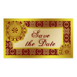 Arabesque Gold Lace, save the date mini Business Card Template