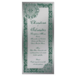 Arabesque Silver Lace, menu and program Rack Card Template