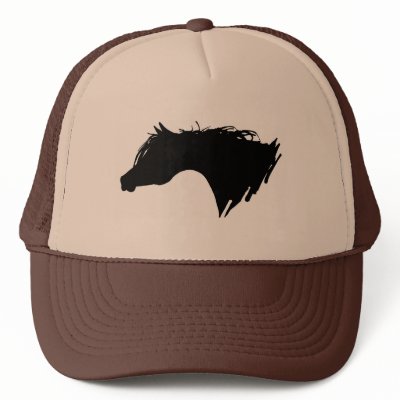 Arabian Horse Head Mesh Hat by PaintingPony
