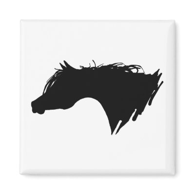 Arabian Horse Head Fridge Magnet by PaintingPony