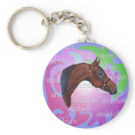 Arabian Horse Head Study Keychain