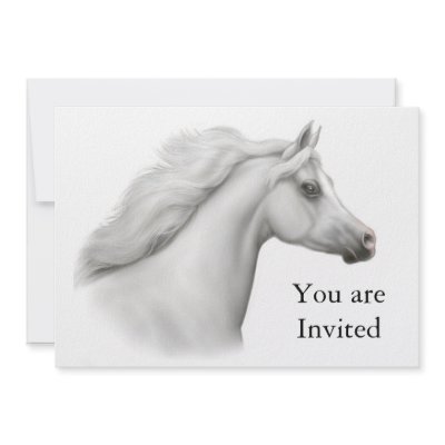 Arabian Horse Party Invitation by twopurringcats