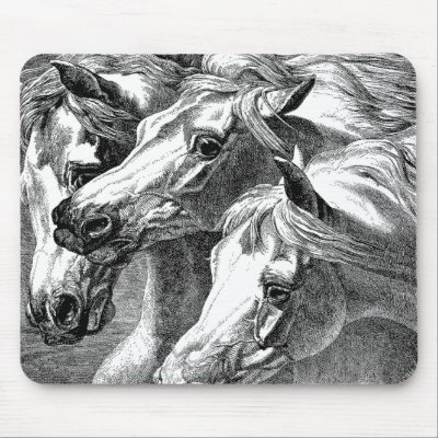Arabian Horses Mouse Pad by aesthete