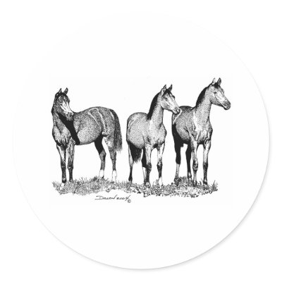 Arabian Horses Stickers by WildlifeInk