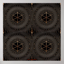 Arabian Persian Patterned Op Art Poster I