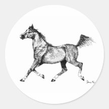 Arabian Pointillism Round Stickers