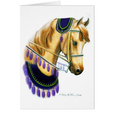 Arabian Show Horse in Costume Card by twopurringcats