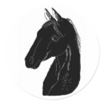 Arabian Stallion Round Stickers