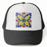 Arabic floral pattern motif tile 1600s trucker hat