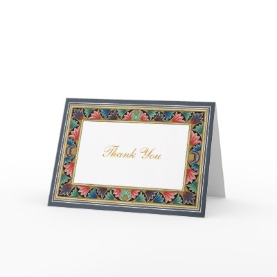 Arabic Floral Thank You Card by floatinglemons