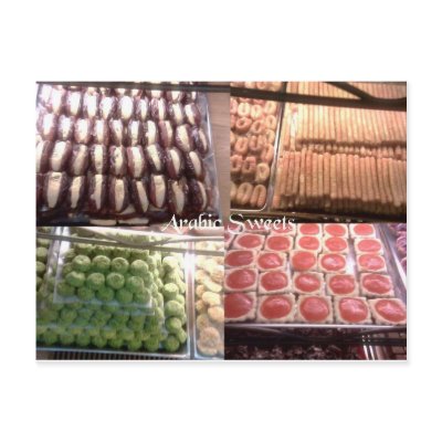 Arabic Sweets Postcard by Bismillah101