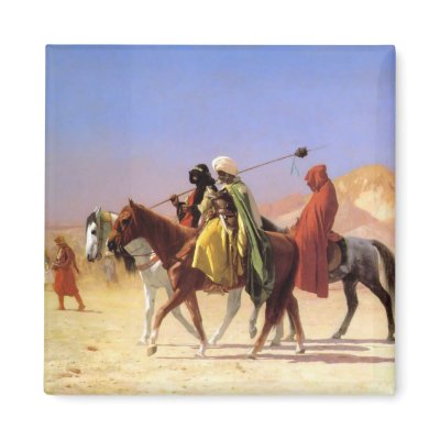 "Arabs Crossing The Desert", by Jean Leon Gerome Magnet by cmoorecole