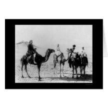 Arabs on Camels in the Sahara Desert 1914 Card