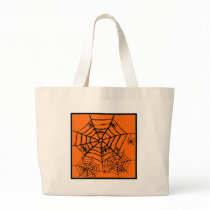 ARACHNOPHOBIA BLACK SPIDER AND WEB HALLOWEEN PRINT BAGS