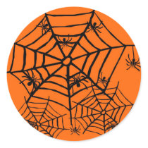 ARACHNOPHOBIA BLACK SPIDER AND WEB HALLOWEEN PRINT STICKER