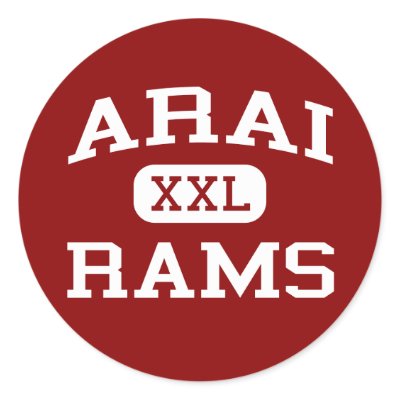 Arai - Rams - Middle School - Chicago Illinois Sticker by customteamsportswear